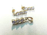 tanzanite earring and pendent set